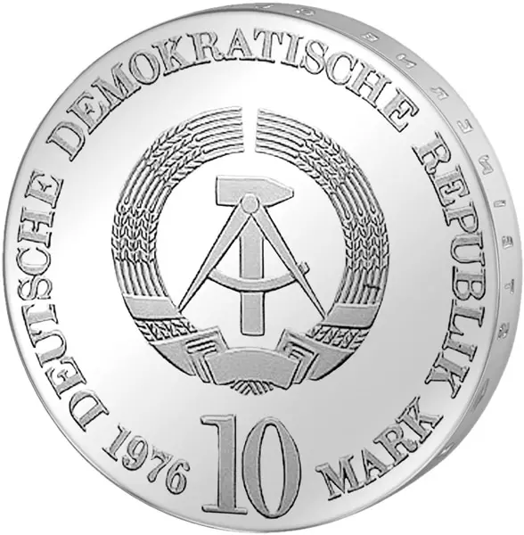 10 Mark DDR Carl Maria von Weber 1976 Stempelglanz