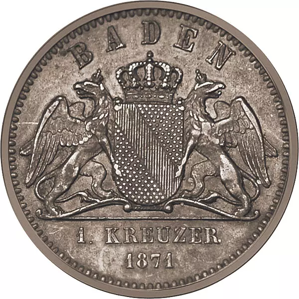 1 Kreuzer Baden Friedensfeier 1871