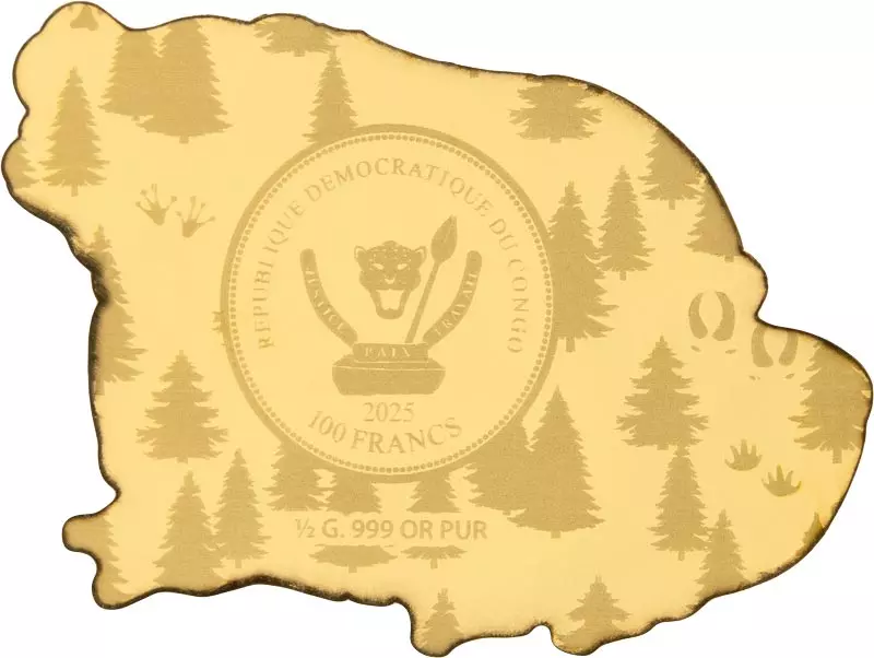 100 Francs Kongo Wildlife in Golden Shapes Laubfrosch 2025