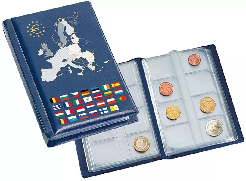 Münzen-Taschenalbum für Euro-Kursmünzen