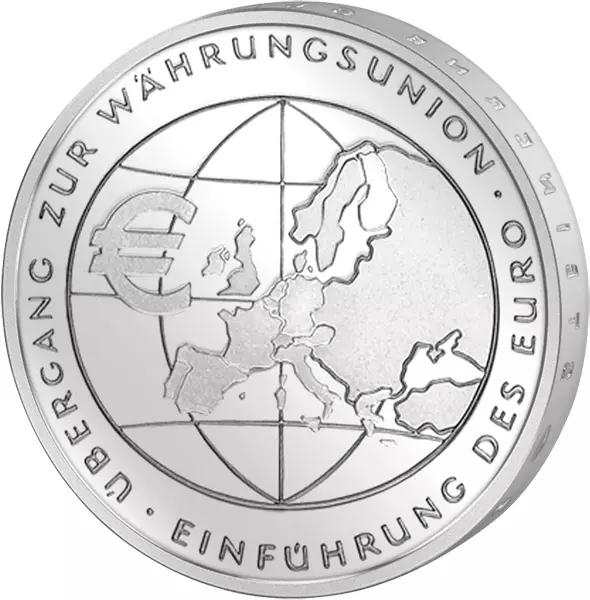 10 Euro BRD Übergang zur Währungsunion 2002 Stempelglanz (F)