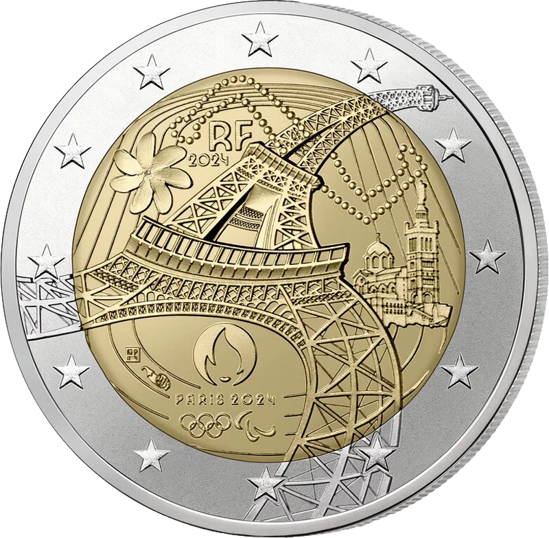 2 Euro Numisbrief Frankreich Oympische und Paralympische Spiele 2024