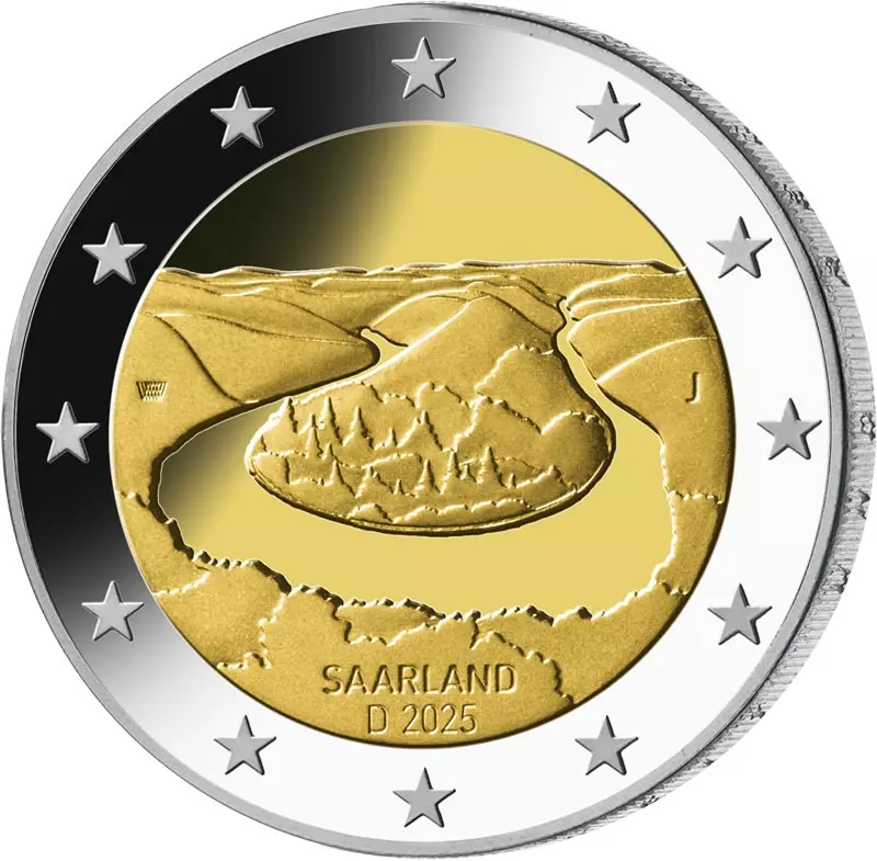 2 Euro BRD Saarland Saarschleife 2025 prägefrisch
