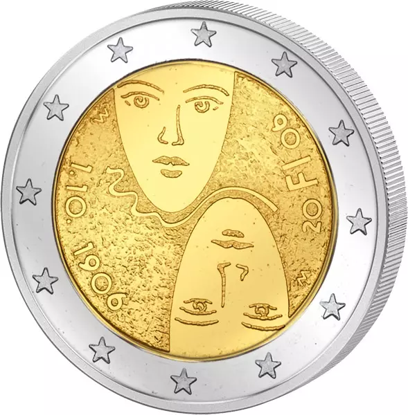2 Euro Finnland 100 Jahre gleichberechtigtes Wahlrecht 2006