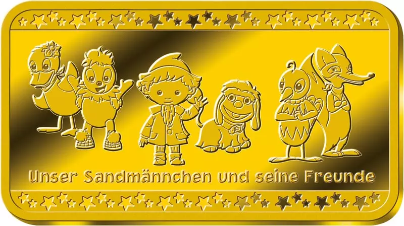 1/100 Unze Goldbarren Unser Sandmännchen - Sandmännchen und seine Freunde 2023