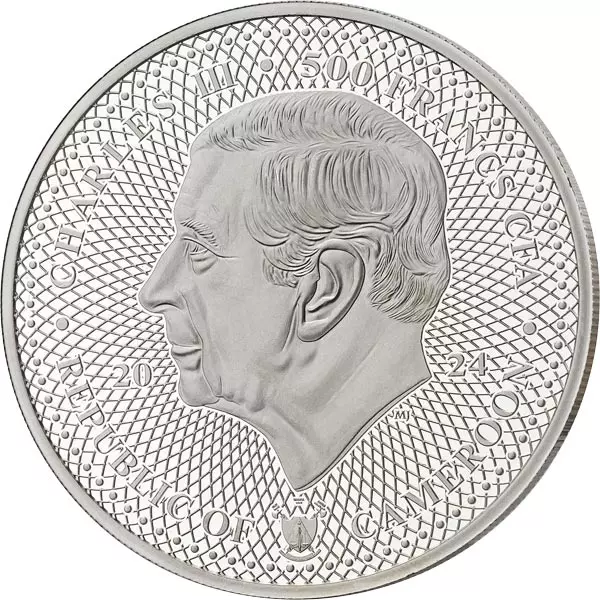 500 Francs Kamerun Mysterious Rhodium Indian Life - Panzernashorn 2024