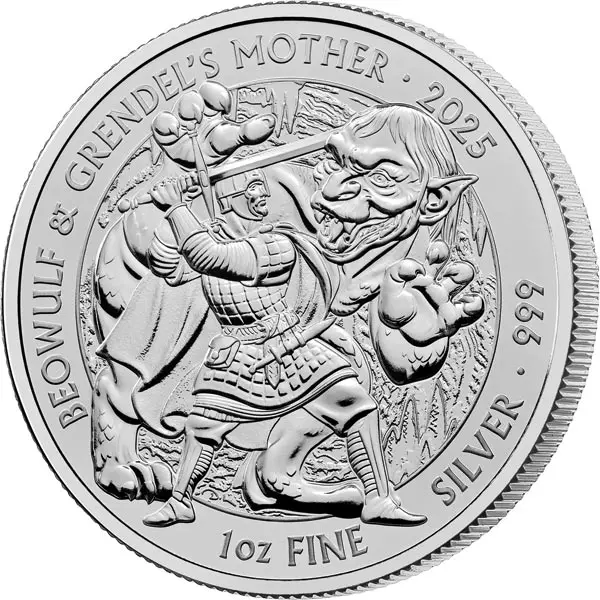 1 Unze Silber Großbritannien Myths and Legends - Beowulf & Grendel's Mother 2025