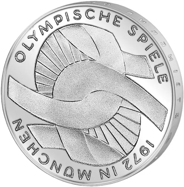 10 DM BRD Olympia III - Verschlungene Arme 1972 vorzüglich bis Stempelglanz
