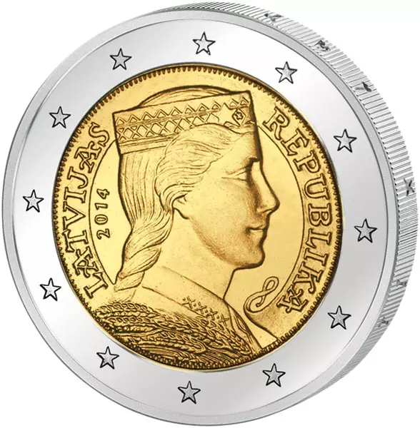 Euro-Kursmünzensatz Lettland