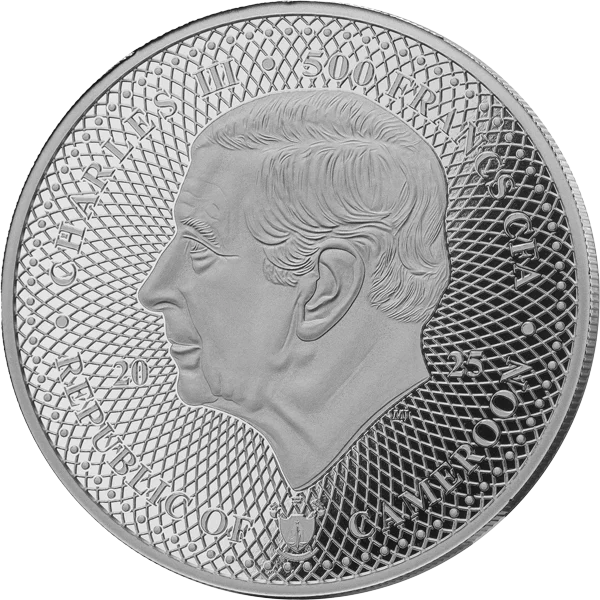 500 Francs Kamerun Mysterious Rhodium Prairie Life - Bison 2025