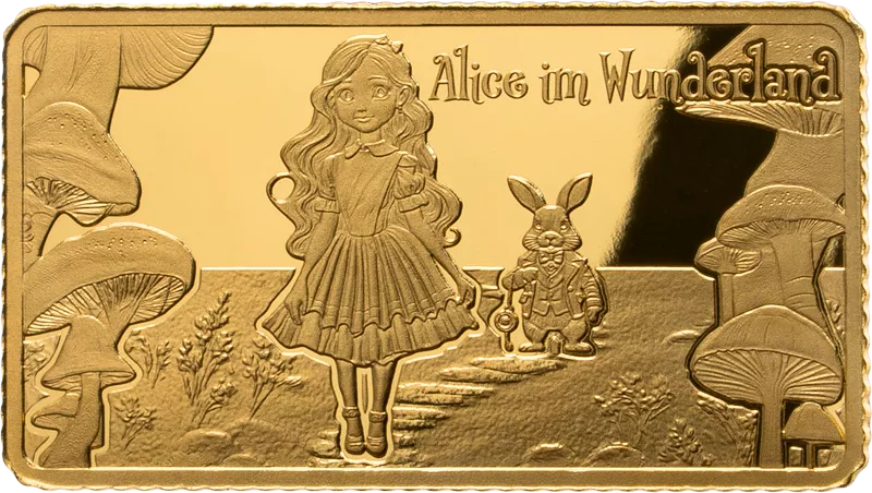 Goldbarren Goldener Märchenzauber - Alice im Wunderland 2025