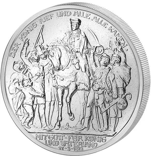 2 Mark Preußen Befreiungskriege 1913 vorzüglich 2 Mark Preußen Befreiungskriege 1913 vorzüglich