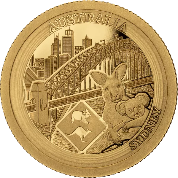 1.000 Francs Gabun Golden Globetrotter - Sydney Australien 2026