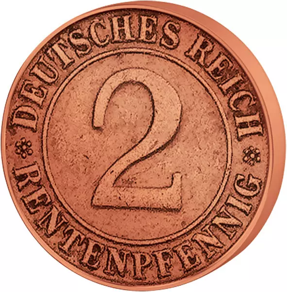 2 Rentenpfennig Weimarer Republik Ähren 1923-1924