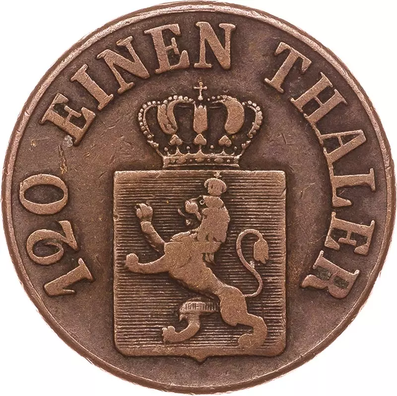 3 Heller Hessen-Kassel Kurfürst Wilhelm II. und Friedrich Wilhelm 1843-1846