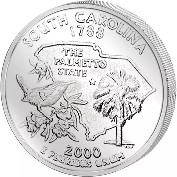 Quarter Dollar 25 Cents USA South Carolina 2000 Quarter Dollar 25 Cents USA South Carolina 2000