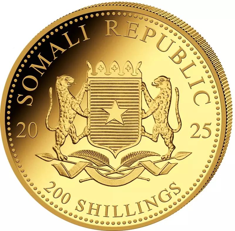 1/4 Unze Gold Somalia African Wildlife - Elefant 2025