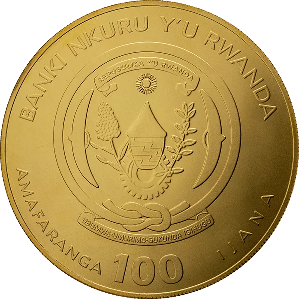 100 Francs Ruanda Größte Goldunze der Welt - Maple Leaf 2024