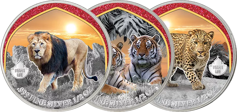 3 x 500 Francs Kamerun Indian Life - Tiger, Löwe, Leopard 2024