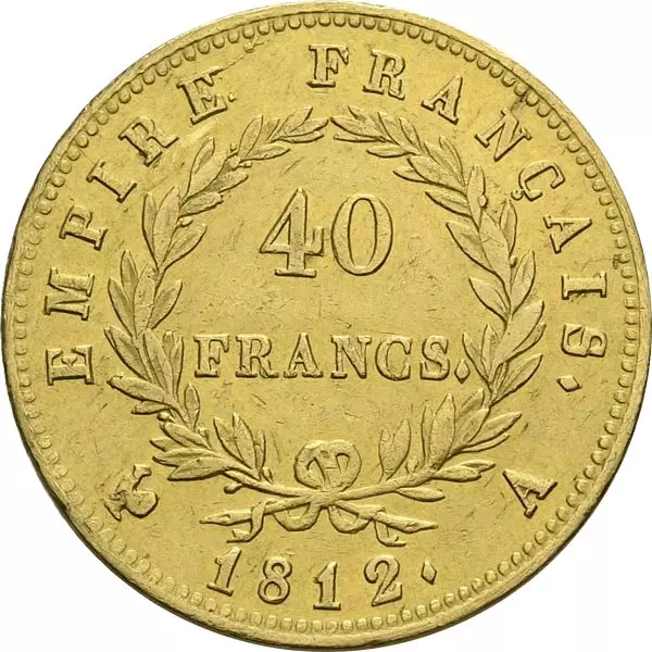 40 Francs Frankreich Napoleon I. mit Kranz 1807-1813