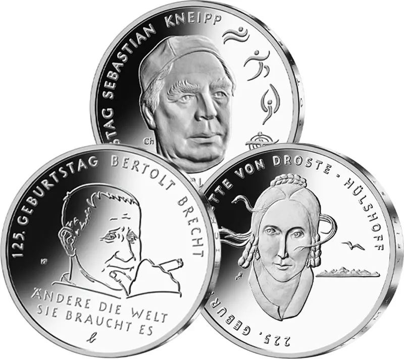 3 x 20 Euro BRD Persönlichkeiten 2021-2023