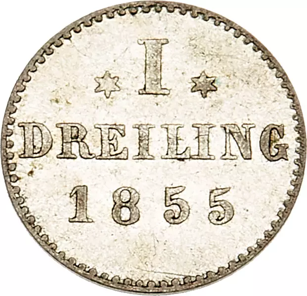 1 Dreiling Freie und Hansestadt Hamburg 1855