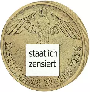 5 Reichspfennig Drittes Reich Hakenkreuz 1936-1939