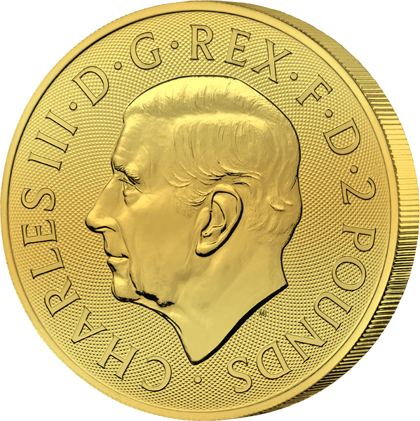2 Pounds Großbritannien St. George and the Dragon 2025 Golden Holographic