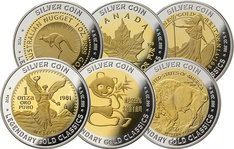 6 x 500 Francs CFA Benin Legendary Gold Classics 2024