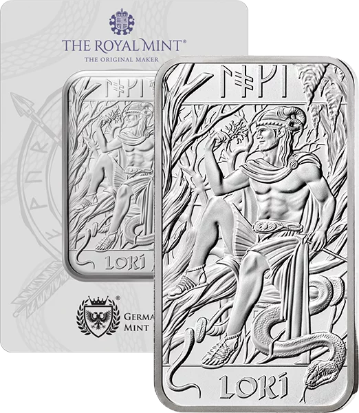 1 Unze Silberbarren Norse Gods Loki