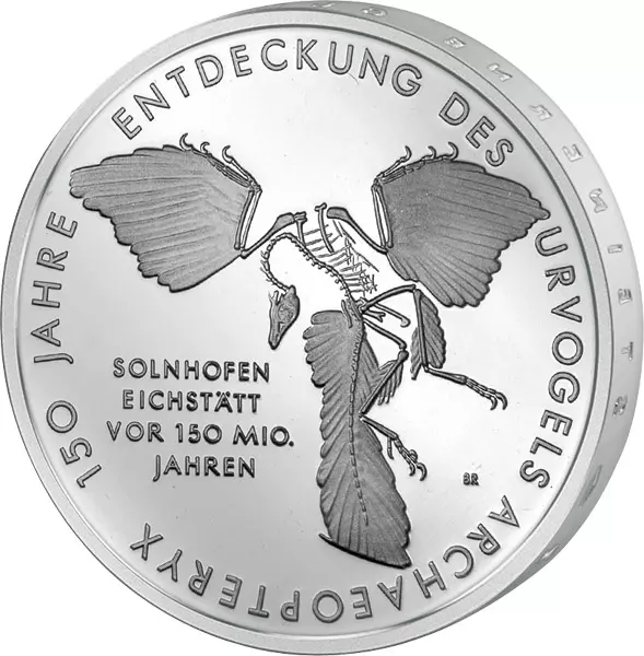 10 Euro BRD 150 Jahre Entdeckung des Urvogels Archaeopteryx 2011 Stempelglanz
