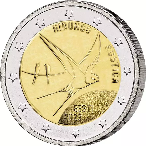 2 Euro Numisbrief Estland Rauchschwalbe 2023