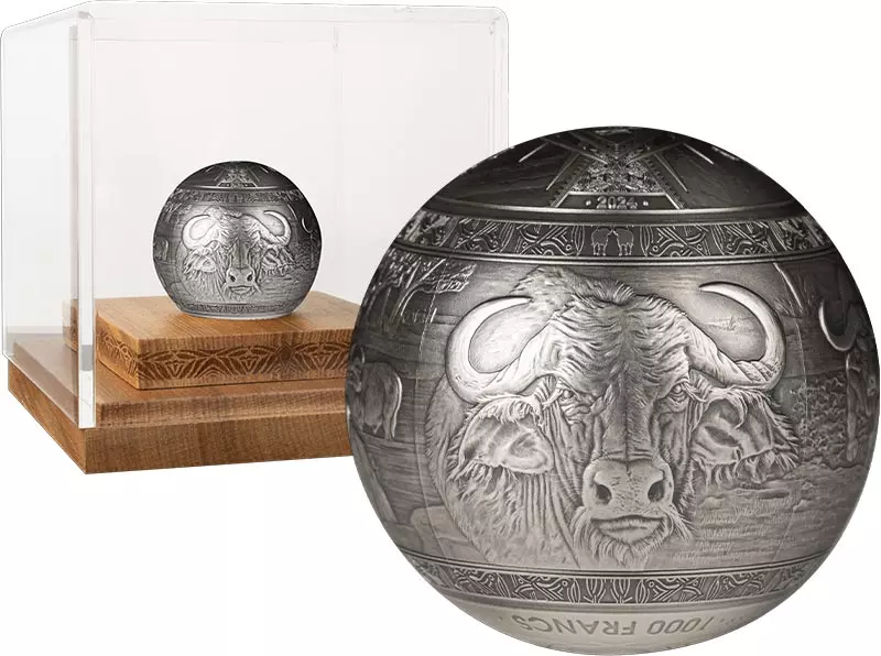 1.000 Francs Dschibuti Spherical Coin Big Five Buffalo 2024