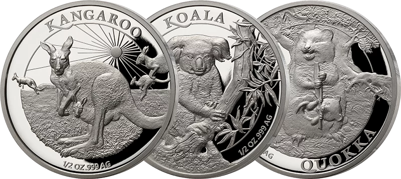 3 x 1 Dollar Niue Australien Wild Babies 2024