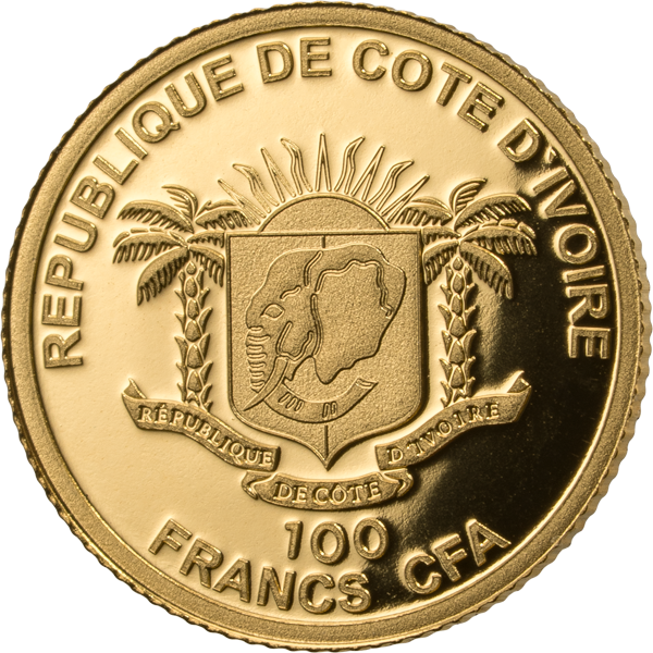 100 Francs Elfenbeinküste Classic Gold 800. Todestag Franz von Assissi 2026