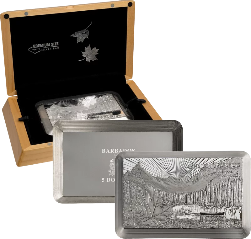 Premium Size Silver Bar - Maple Leaf 2024