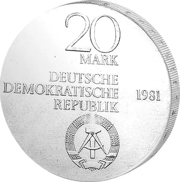 20 Mark DDR Freiherr von Stein 1981 Stempelglanz
