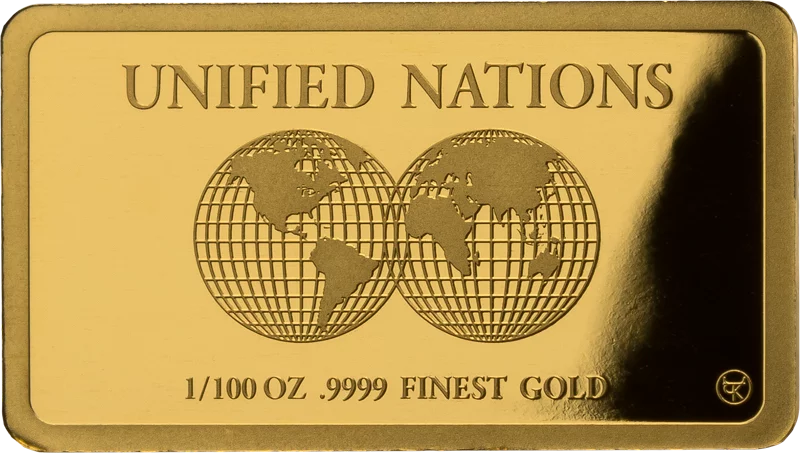 Goldbarren Unified Nations Welterbestätten II - Pyramiden von Gizeh Goldbarren Unified Nations Welterbestätten II - Pyramiden von Gizeh