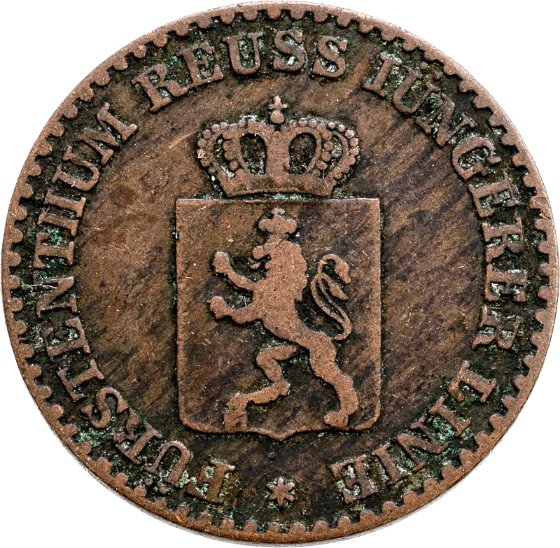 1 Pfennig Reuß-Schleiz Fürst Heinrich LXII. 1850