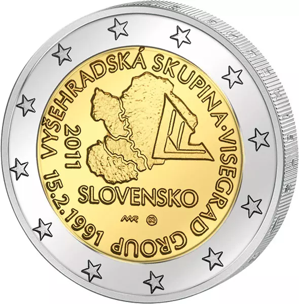 2 Euro Slowakei 20 Jahre Visegrad Gruppe 2011