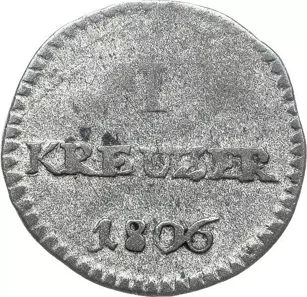 1 Kreuzer Hessen-Darmstadt Großherzog Ludwig I. 1806-1807