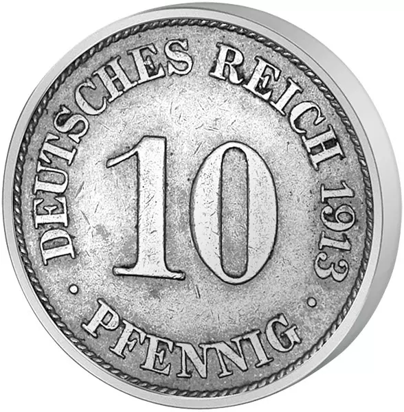 10 Pfennig Deutsches Kaiserreich - Großer Adler 1890-1916 sehr schön