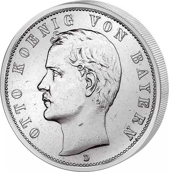 2 Mark Bayern König Otto 1891-1913 sehr schön bis vorzüglich