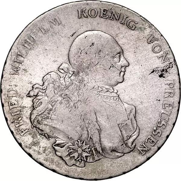 1 Reichstaler Preußen König Friedrich Wilhelm II. 1786-1791