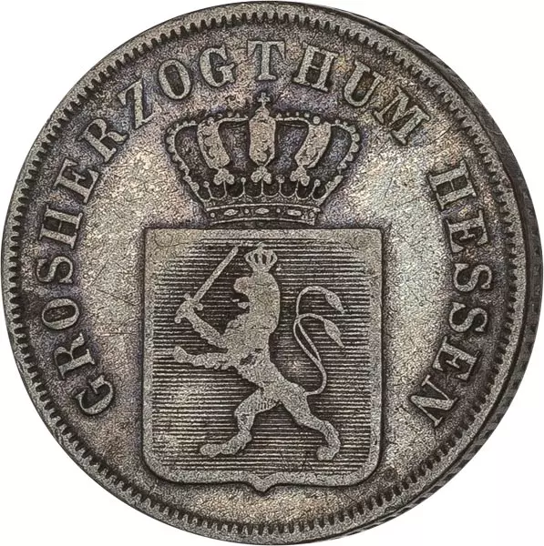 6 Kreuzer Hessen-Darmstadt Großherzog Lufwig II. 1843-1847