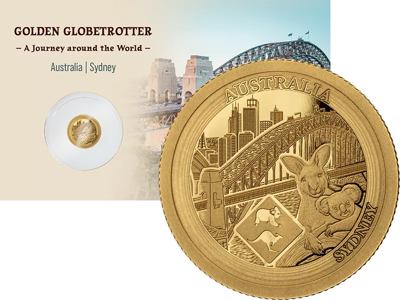 1.000 Francs Gabun Golden Globetrotter - Sydney Australien 2026