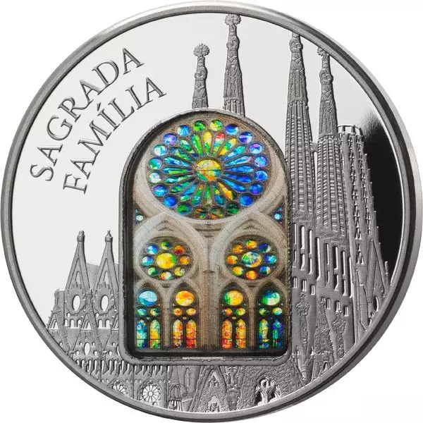 Silbermedaille Windows of Heaven Spanien - Sagrada Familia