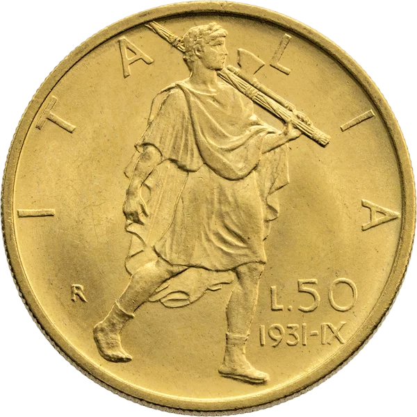 50 Lire Italien König Viktor Emanuell III.  1931-1933