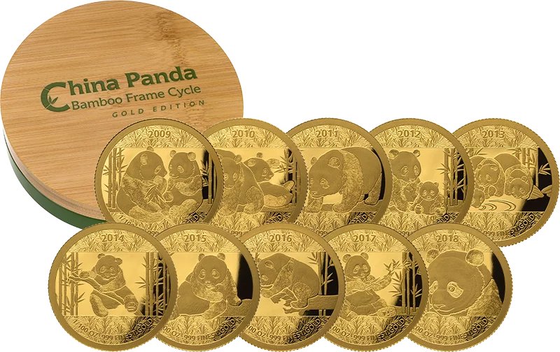 10 x 1.000 Francs Gabun Panda Bamboo Cycle 2025