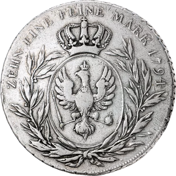 Konventionstaler Preußen König Friedrich Wilhelm II. 1794-96